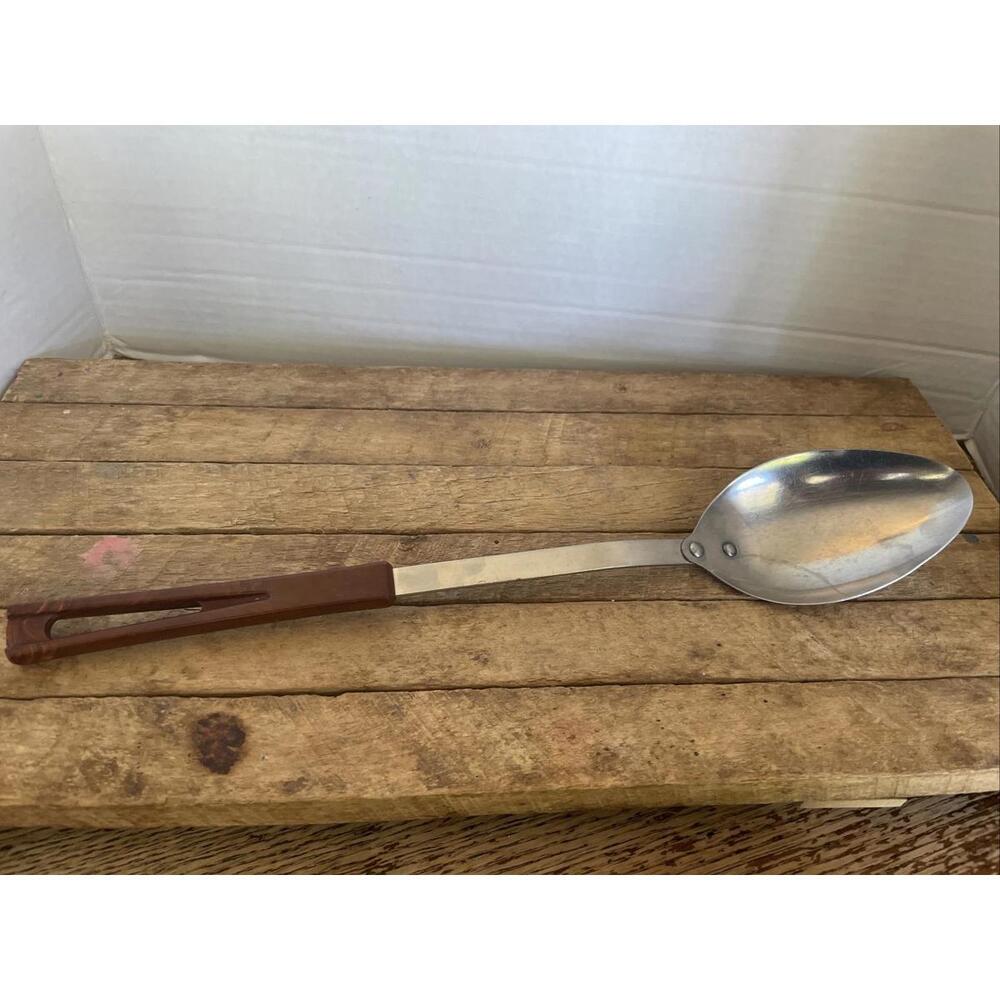 STANHOME STAINLESS BIG 13" LONG SERVING SPOON BAKELITE HANDLE Big Vintage HTF